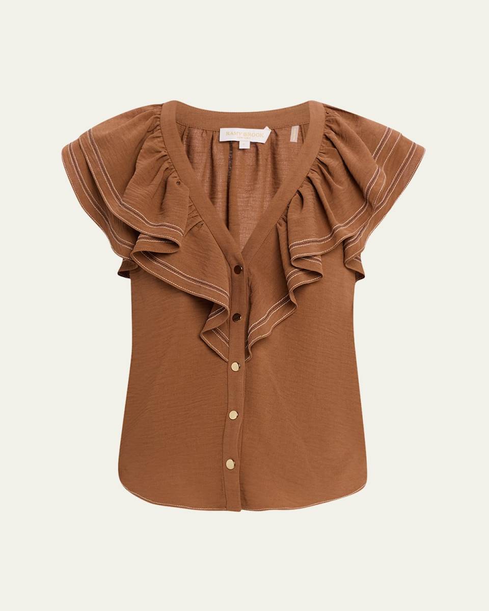 Stitch Lettie Ruffle-Trim Top